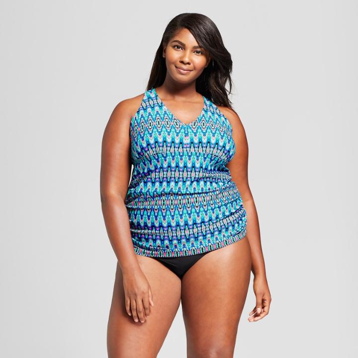 Women's Racerback Tankini - Ava & Viv Turquoise