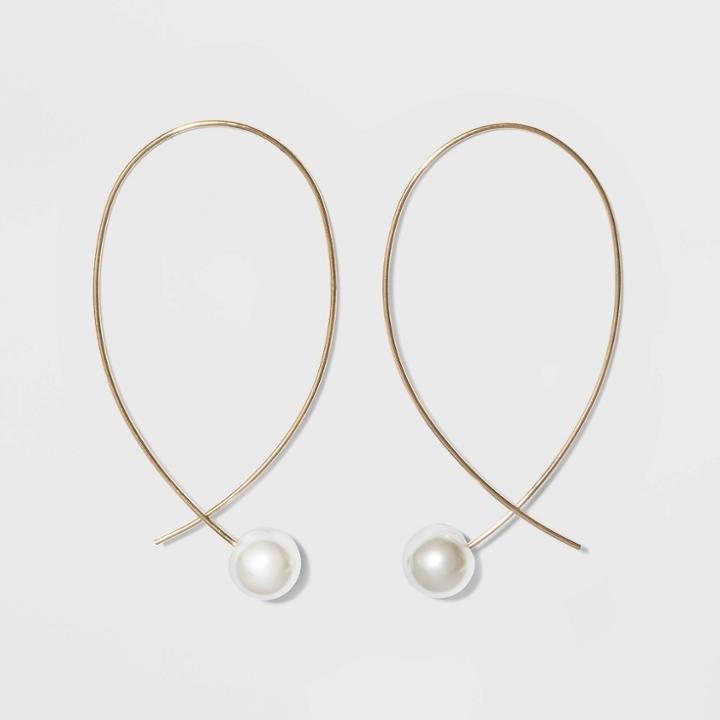 Pearl Thread Earrings - A New Day Gold