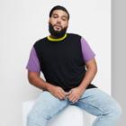 Men's Tall Standard Fit Colorblock Short Sleeve Knit Crewneck T-shirt - Original Use