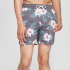 Target Trinity Collective Men's Floral Print 6 Bonatics Vintage Waist Board Shorts - Black