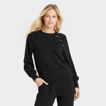 Women's Sweatshirt - Who What Wear Matte Black