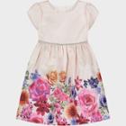 Mia & Mimi Toddler Girls' Floral Border Cap Sleeve Dress - Pink