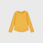 Girls' Long Sleeve Printed T-shirt - Cat & Jack Yellow