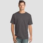 Hanes Men's 4pk Short Sleeve Comfort Wash T-shirt - Smoke (grey)