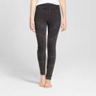 Women's High Waist Moto Leggings - Mossimo Supply Co. Washed Black