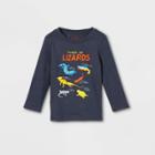 Toddler Boys' Lizards Graphic Long Sleeve T-shirt - Cat & Jack Blue