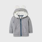 Baby Boys' Bear Layering Sherpa Jacket - Cat & Jack Gray Newborn