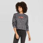 Mighty Fine Women's Stay Fierce Long Sleeve Cropped Sweatshirt (juniors') - Black