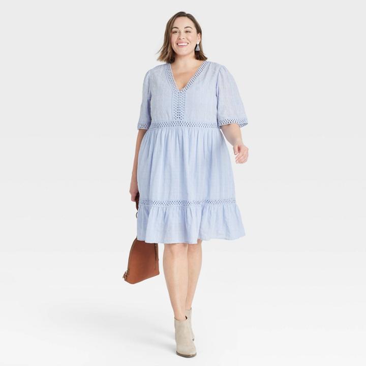 Women's Plus Size Short Sleeve Dress - Knox Rose