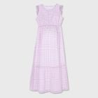 Gingham Ruffle Cap Sleeve Woven Maternity Dress - Isabel Maternity By Ingrid & Isabel White/lilac