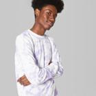 Men's Lightweight Drop Shoulder Crew Neck Pullover Sweatshirt - Original Use Violet 2xl, Violet Tulip
