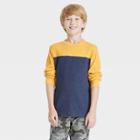 Boys' Long Sleeve Thermal T-shirt - Cat & Jack Mustard Yellow/navy