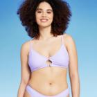 Women's Ring Front Bralette Bikini Top - Wild Fable Purple