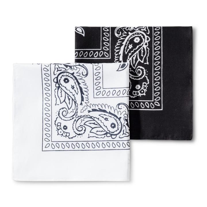 Men's Bandanas - Goodfellow & Co White/black One Size,
