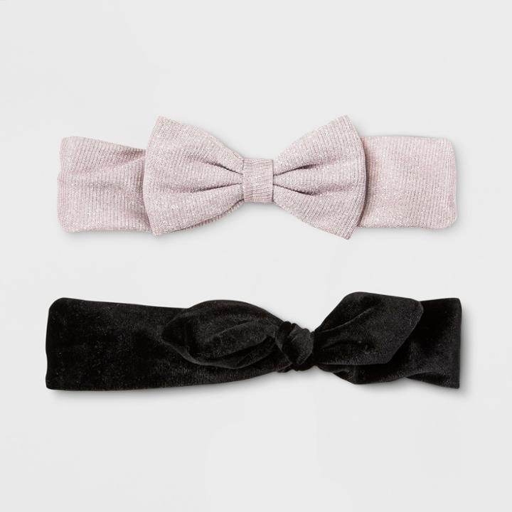 Toddler Girls' 2pc Clips And Barrettes Set - Cat & Jack White/black