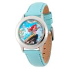 Girls' Disney Princess Ariel Stainless Steel Glitz Watch - Light Blue, Girl's