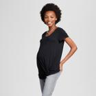 Maternity Knot Detail Top - Isabel Maternity By Ingrid & Isabel Black Xl, Infant Girl's