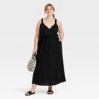 Women's Plus Size Cross Back Tank Dress - Universal Thread Black