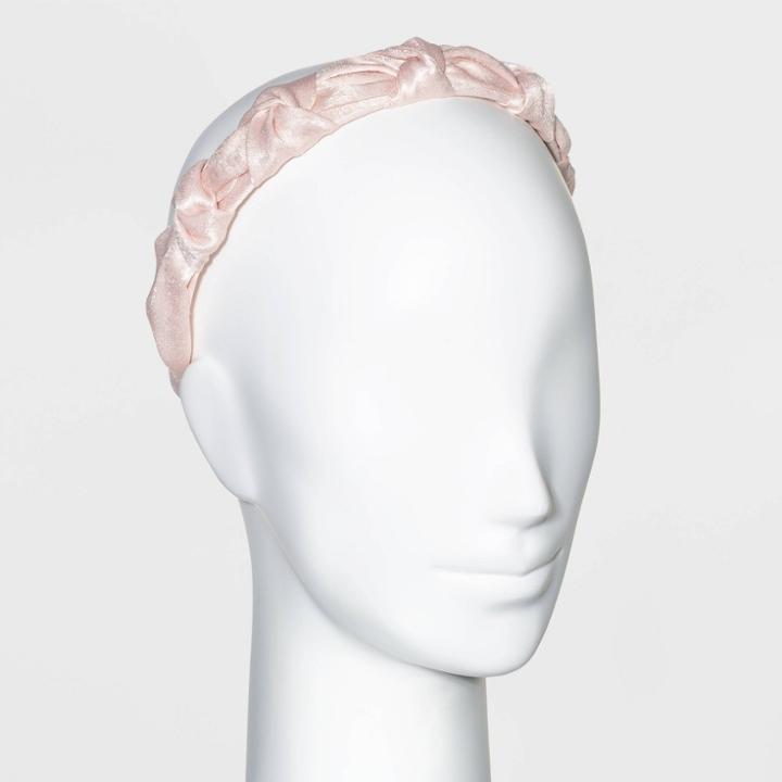 Hammered Satin Fabric With 5 Knot Headband - A New Day