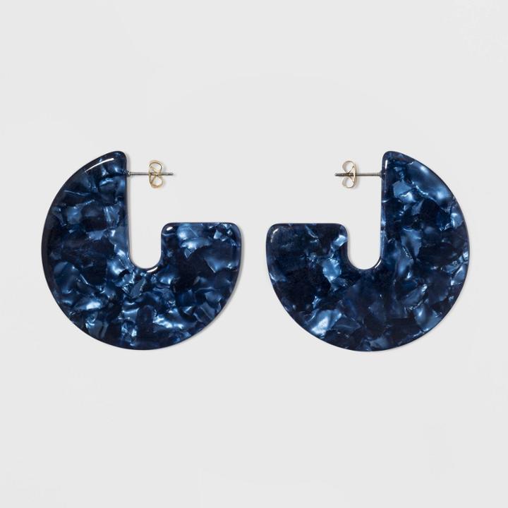 Half Hoop Earrings - A New Day Blue