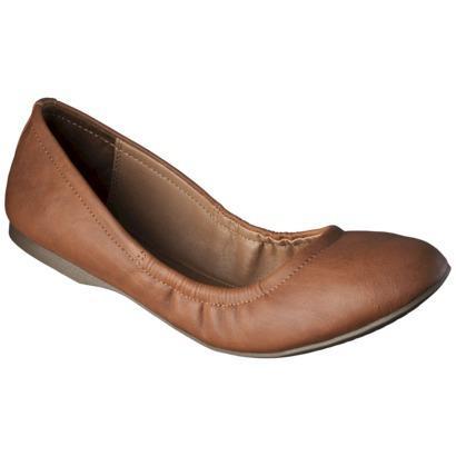 Women's Mossimo Supply Co. Ona Scrunch Ballet Flat - Cognac