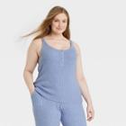 Women's Plus Size U-neck Sweater Tank - Universal Thread Blue