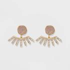 Sugarfix By Baublebar Crystal Ear Jackets With Druzy - Light Gray, Women's
