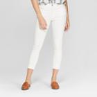 Women's High-rise Cuffed Hem Skinny Crop Jeans - Universal Thread White