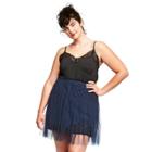 Women's Plus Size V-neck Lace Cami - Rodarte For Target Black 1x, Women's,