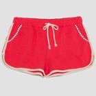 Junk Food Women's French Terry Shorts With U.s.a. Back Pocket - Red