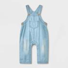 Baby Gingham Overalls - Cat & Jack Light Blue Newborn