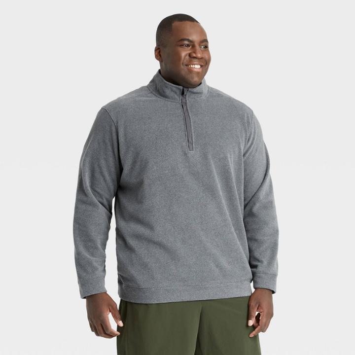 Men's Big & Tall Fleece Pullover Hoodie - All In Motion Gray