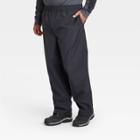 Men's Big & Tall Waterproof Rain Pants - All In Motion Black