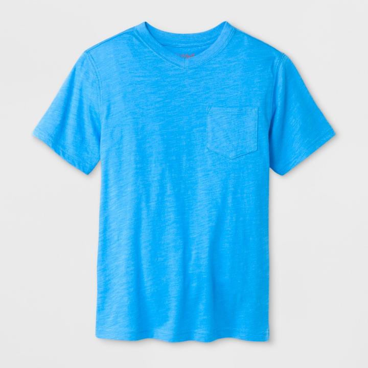 Boys' Basic Sleeve T-shirt - Cat & Jack Blue