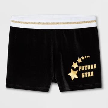 Sure Fit Girls' 'future Star' Dance Activewear Shorts - Black
