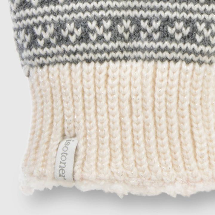 Isotoner Women's Fair Isle Mittens - Black
