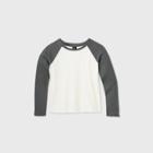Girls' Raglan Pointelle Long Sleeve T-shirt - Art Class Ivory