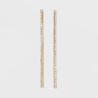 Post Rhinestone And Chain Linear Earrings - Wild Fable Gold, Bright Gold