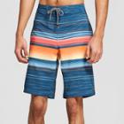 Trinity Collective Men's Striped 10 Blaster Board Shorts - Navy