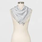Women's Woven Stripe Oblong Scarf - Universal Thread One Size, White