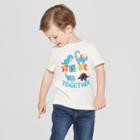 Toddler Boys' Dinosaurs Graphic Short Sleeve T-shirt - Cat & Jack Cream