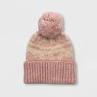 Women's Fair Isle Cuffed Beanie - Universal Thread Pink One Size, Women's