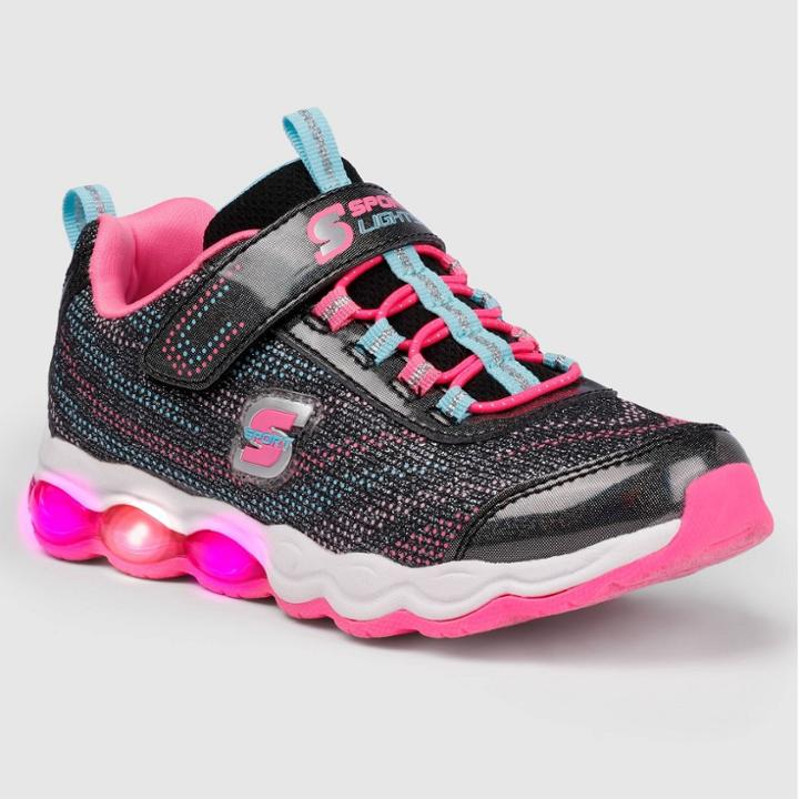 Girls' S Sport By Skechers Katalyna Light-up Sneakers - Black