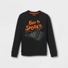 Boys' 'keep It Spooky' Graphic Long Sleeve T-shirt - Cat & Jack Black