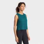 Women's Active Cropped Tank Top - All In Motion Navy Blue