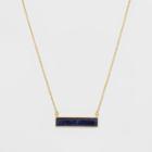 Silver Plated Sodalite Stone Necklace - A New Day Gold