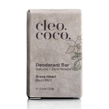 Cleo+coco. Zero Waste Deodorant Bar - Basil