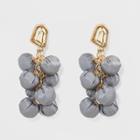 Wrapped Bubble Bead Cluster Ball Drop Earrings - A New Day Gray