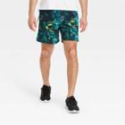 Men's Floral Print Hybrid Shorts - All In Motion Navy