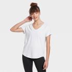 Women's Essential V-neck Short Sleeve T-shirt - All In Motion White